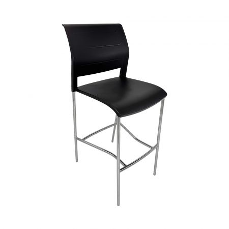 Black Poly Cafe Stool 3
