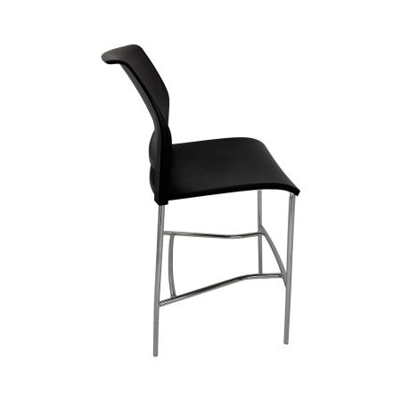 Black Poly Cafe Stool 4