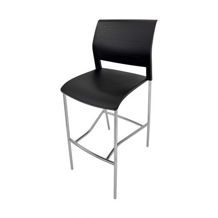 Black Poly Cafe Stool