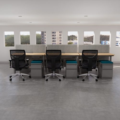 DOUBLE-Sit-stands-Pedestals-with-Tropical-fabric-cushion-and-Vito-Chairs
