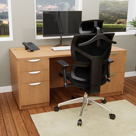 Harvest Walnut Desk with BBF & FF