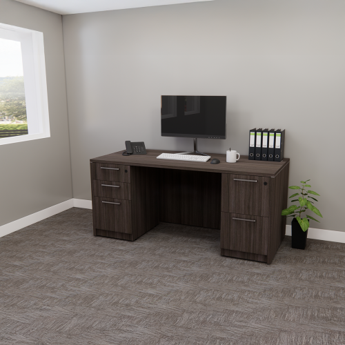 Skyline Straight Desk with BBF and FF Storage Options - 1200x1200px